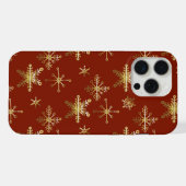 Elegante Kerstster Rood iPhone Hoesje (Achterkant horizontaal)