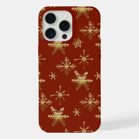 Elegante Kerstster Rood iPhone Hoesje (Achterkant)