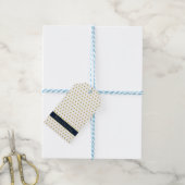 Elegante kerststerren wit cadeaulabel (Met Touw)