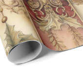  Elegante Kerststrepen Cadeaupapier (Rol Hoek)