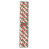 Elegante Kersttafel Runner Rood Groen Accent Medium Tafelloper (Voorkant)