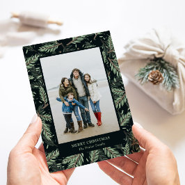 Elegante kersttakken op zwart | Foto Feestdagenkaart