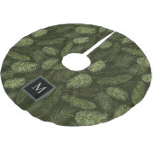 Elegante kersttakken op zwart met monogram kerstboom rok (Gekanteld)