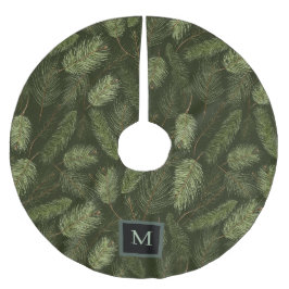 Elegante kersttakken op zwart met monogram kerstboom rok