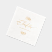 Elegante kersttypografie Folie gestempeld servette Folie Servetten (Links)
