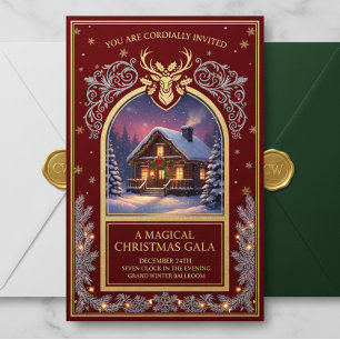 Elegante kerstuitnodiging   Kerstfeestkaart  Kaart
