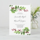 Elegante kerstuitnodigingen kaart (Staand voorkant)