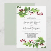 Elegante kerstuitnodigingen kaart (Voorkant / Achterkant)