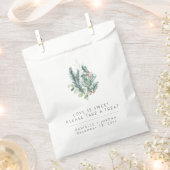 Elegante kerstvakantie bruiloft bedankzakje (Geknipt)