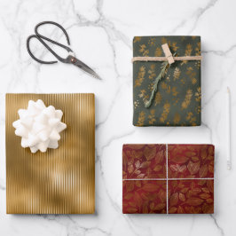 Elegante Kerstvakantie Gouden Glitter Glans Inpakpapier Vel