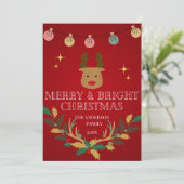 Elegante kerstvakantie Kaart (Staand voorkant)