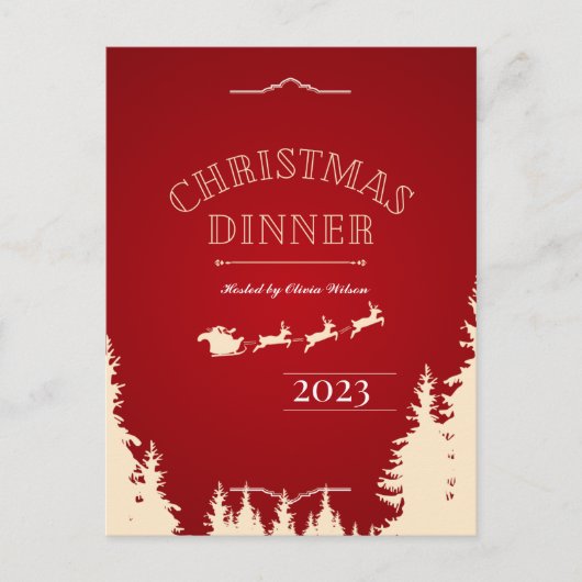 Elegante kerstvakantie Kaart (Voorkant)