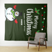 Elegante Kerstvakantie kerstfeest foto achtergrond Wandkleed (In Situ (horizontaal))