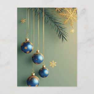 Elegante Kerstvakantie Ornament Briefkaart
