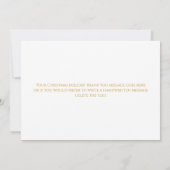Elegante kerstvakantie sneeuwvlokken dank u bedankkaart (Achterkant)