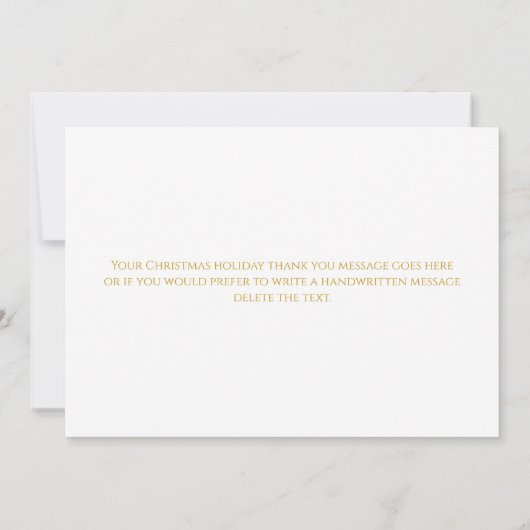 Elegante kerstvakantie sneeuwvlokken dank u bedankkaart (Achterkant)