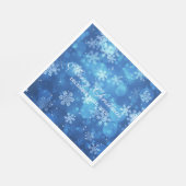 Elegante kerstvakantie Sparkle Blue Servetten (Hoek)