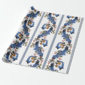 Elegante kerstvakantie William Morris Geïnspireerd Cadeaupapier (Uitgerold)
