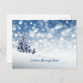 Elegante Kerstvakantie Winter Sneeuwboom Briefkaart (Voorkant / Achterkant)