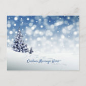 Elegante Kerstvakantie Winter Sneeuwboom Briefkaart (Voorkant)