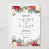 Elegante Kerstvakantie Winter Wedding Kaart (Voorkant)