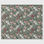 Elegante Kerstvarken Vakantie Wrap Cadeaupapier (Vlak)
