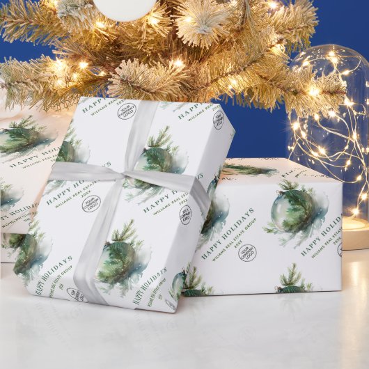 Elegante Kerstversiering Bedrijfsbedrijf Cadeaupapier (Feestdagen)