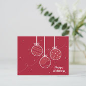 Elegante kerstversiering feestdagenkaart (Staand voorkant)