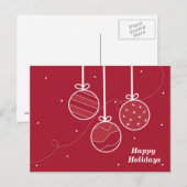Elegante kerstversiering feestdagenkaart (Voorkant / Achterkant)
