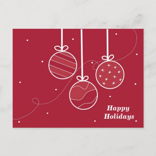 Elegante kerstversiering feestdagenkaart (Voorkant)