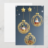 Elegante Kerstversiering Feestdagenkaart (Voorkant / Achterkant)