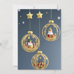 Elegante Kerstversiering Feestdagenkaart