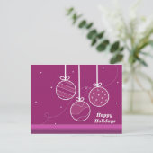 Elegante kerstversiering feestdagenkaart (Staand voorkant)