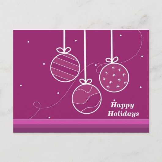 Elegante kerstversiering feestdagenkaart (Voorkant)