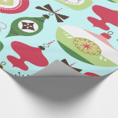 Elegante kerstversiering in art-deco stijl cadeaupapier (Hoek)