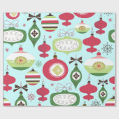 Elegante kerstversiering in art-deco stijl cadeaupapier (Vlak)