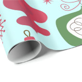 Elegante kerstversiering in art-deco stijl cadeaupapier (Rol Hoek)