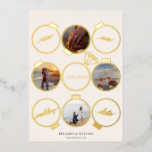 Elegante Kerstversiering Kerst Save the Date Folie Uitnodiging (Voorkant)