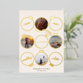 Elegante Kerstversiering Opslag Kaart Bespaar de D (Staand Voorkant)