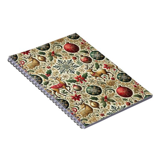 Elegante kerstversiering & rendier notitieboek (Rechterzijde)