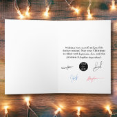 Elegante kerstversiering seizoen groeten folie wenskaart