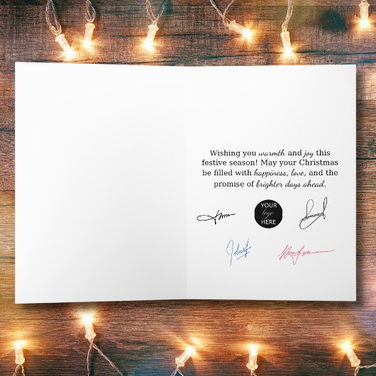 Elegante kerstversiering seizoen groeten folie wenskaart