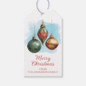 Elegante kerstversieringen cadeaulabel (Voorkant)