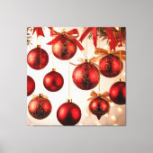 Elegante kerstversieringen canvas afdruk (Voorkant)