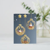 Elegante kerstversieringen feestdagenkaart (Staand voorkant)