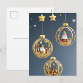 Elegante kerstversieringen feestdagenkaart (Voorkant / Achterkant)