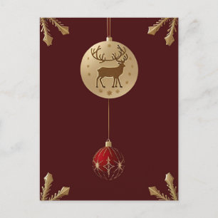 Elegante kerstversieringen feestdagenkaart