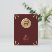 Elegante kerstversieringen feestdagenkaart (Staand voorkant)