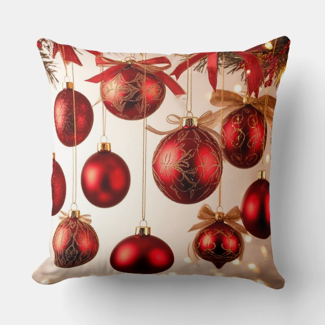 Elegante kerstversieringen kussen (Voorkant)