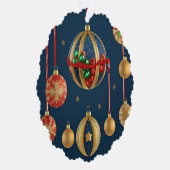 Elegante kerstversieringen ornament kaart (Rechts)
